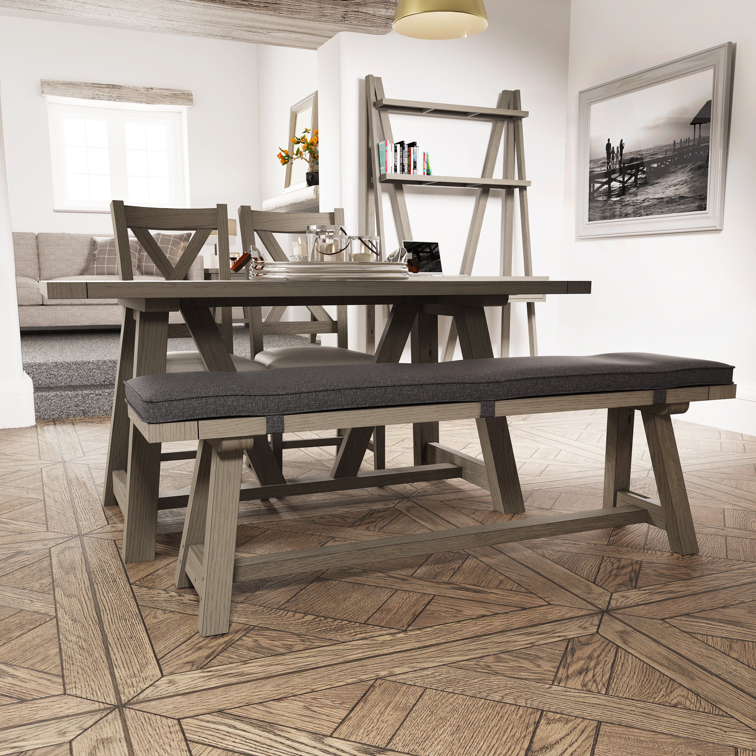 Suffolk Grey Oak Bench Cushion ONLY - 160cm