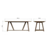Suffolk Grey Oak Dining Table - 200cm