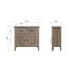 Suffolk Grey Oak Small Sideboard