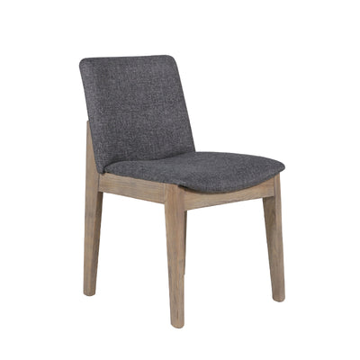 Falun Smoked Oak Dining Chair - Dark Grey