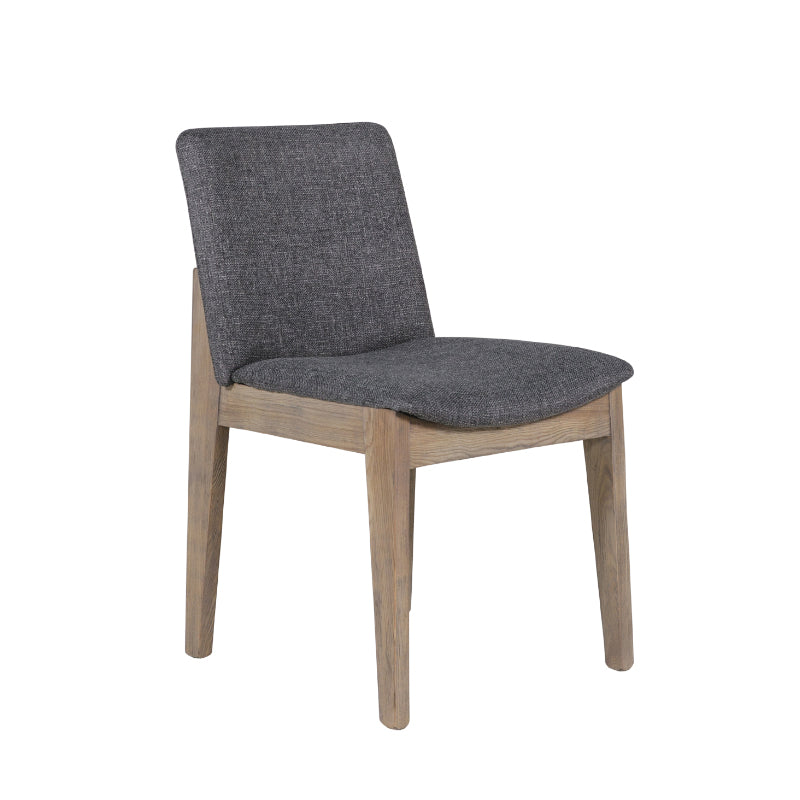 Falun Smoked Oak Dining Chair - Dark Grey