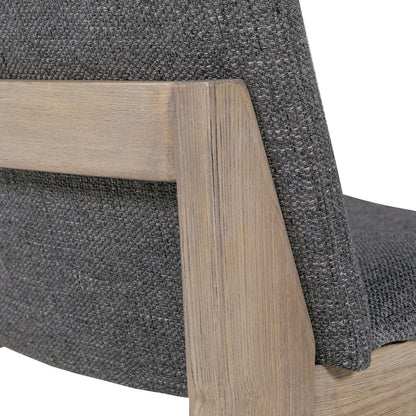 Falun Smoked Oak Dining Chair - Dark Grey