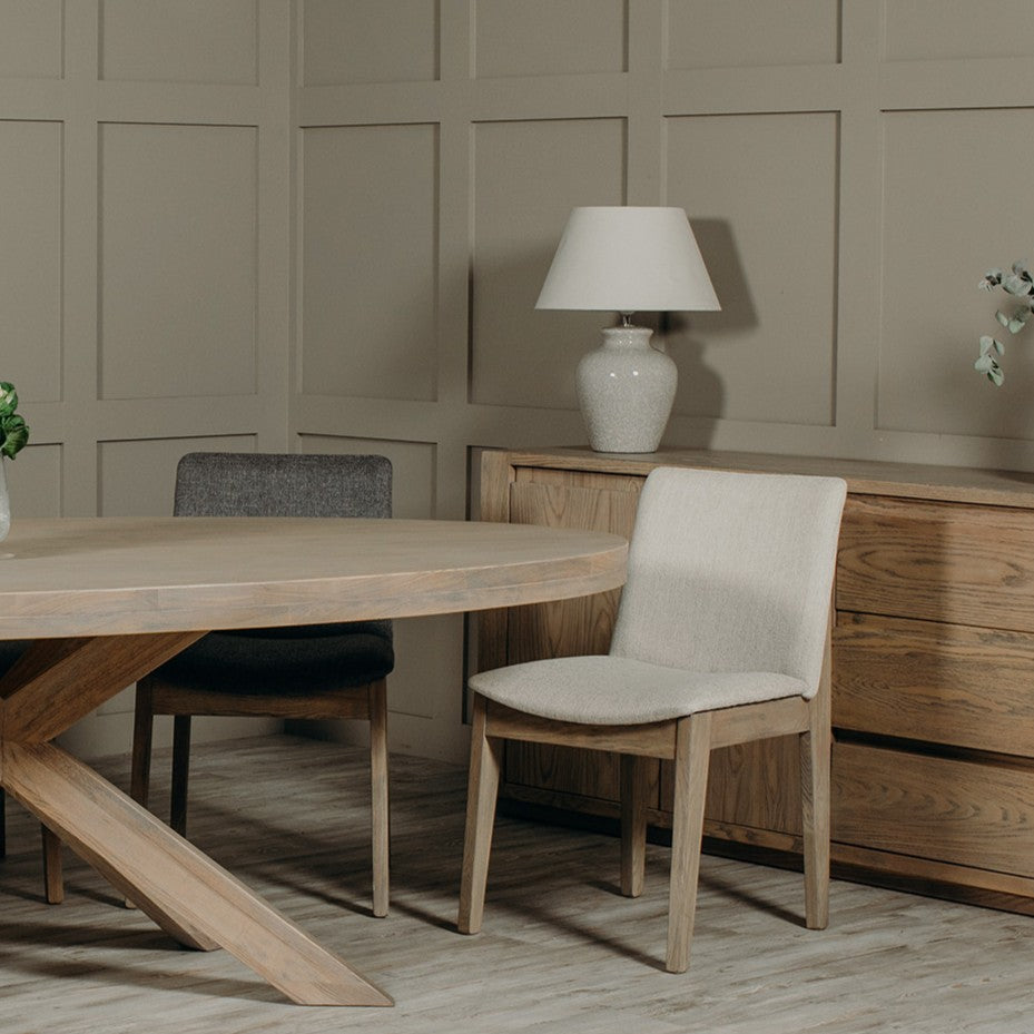 Falun Smoked Oak Dining Chair - Natural