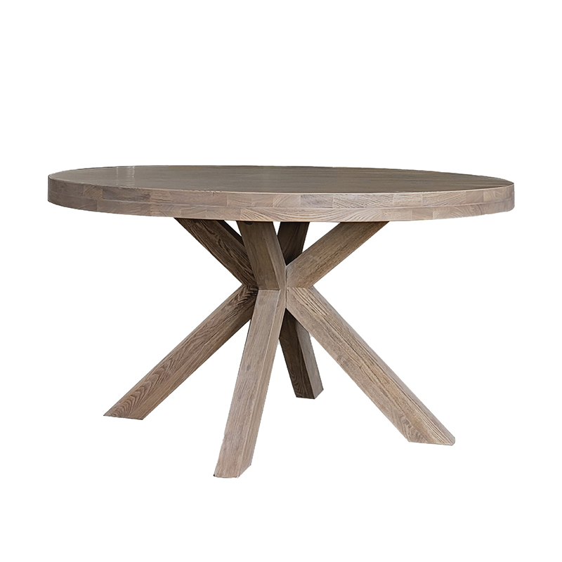 Falun Smoked Oak Round Dining Table