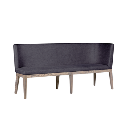 Falun Smoked Oak Corner Bench - Dark Grey