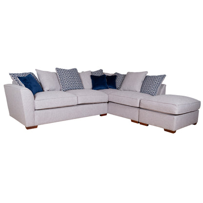 Fantasia Sofa - 2 Corner 1 With Stool (Pillow Back)