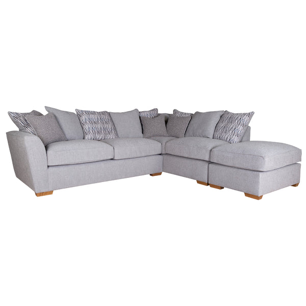 Fantasia Sofa - 2 Corner 1 With Stool (Pillow Back)