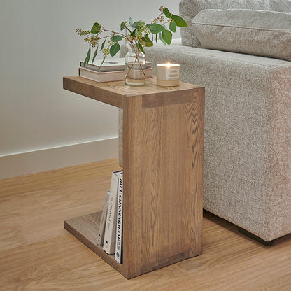 Falun Smoked Oak Drinks Table