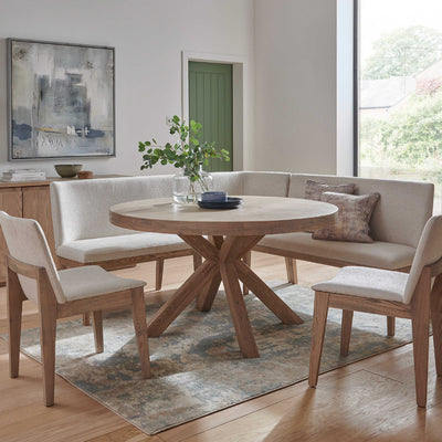 Falun Smoked Oak Short Bench - Dark Grey