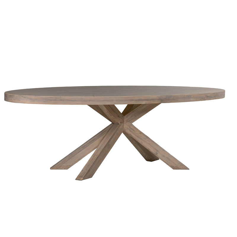 Falun Smoked Oak 235cm Oval Dining Table
