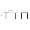 Modena Oak & Grey Dining Table - 1.6m Extending