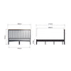 Modena Grey Painted & Oak Bed Frame - 5ft King Size