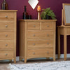 Modena Oak Chest of Drawers - 2 Over 3