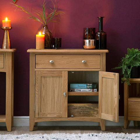 Modena Oak Sideboard - 2 Door 1 Drawer