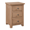 Henley Oak Painted Bedside Cabinet - 3 Drawer