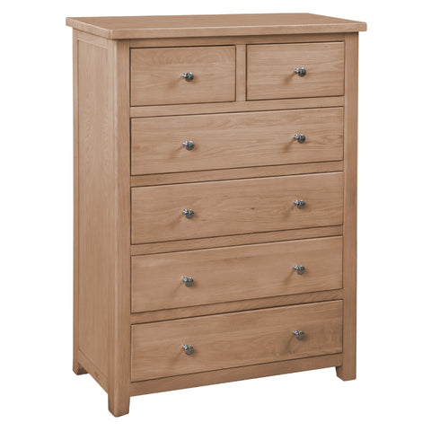 Henley Oak Painted Chest of Drawers - 2 Over 4