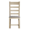 Norfolk Oak Dining Chair - Ladder Back Grey Check Seat