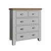 Norfolk Oak & Grey Painted Chest of Drawers - 2 Over 3