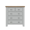 Norfolk Oak & Grey Painted Chest of Drawers - 2 Over 3