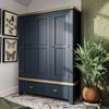 Norfolk Oak & Blue - 3 Door Wardrobe
