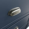Norfolk Oak & Blue Painted Chest of Drawers - 6 Drawer