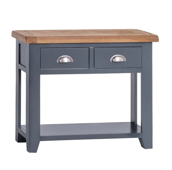 Hampshire Blue Painted & Oak Console Table
