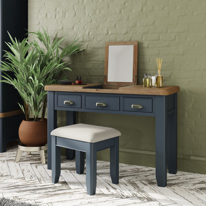 Norfolk Oak & Blue Painted Dressing Table - Showroom Clearance
