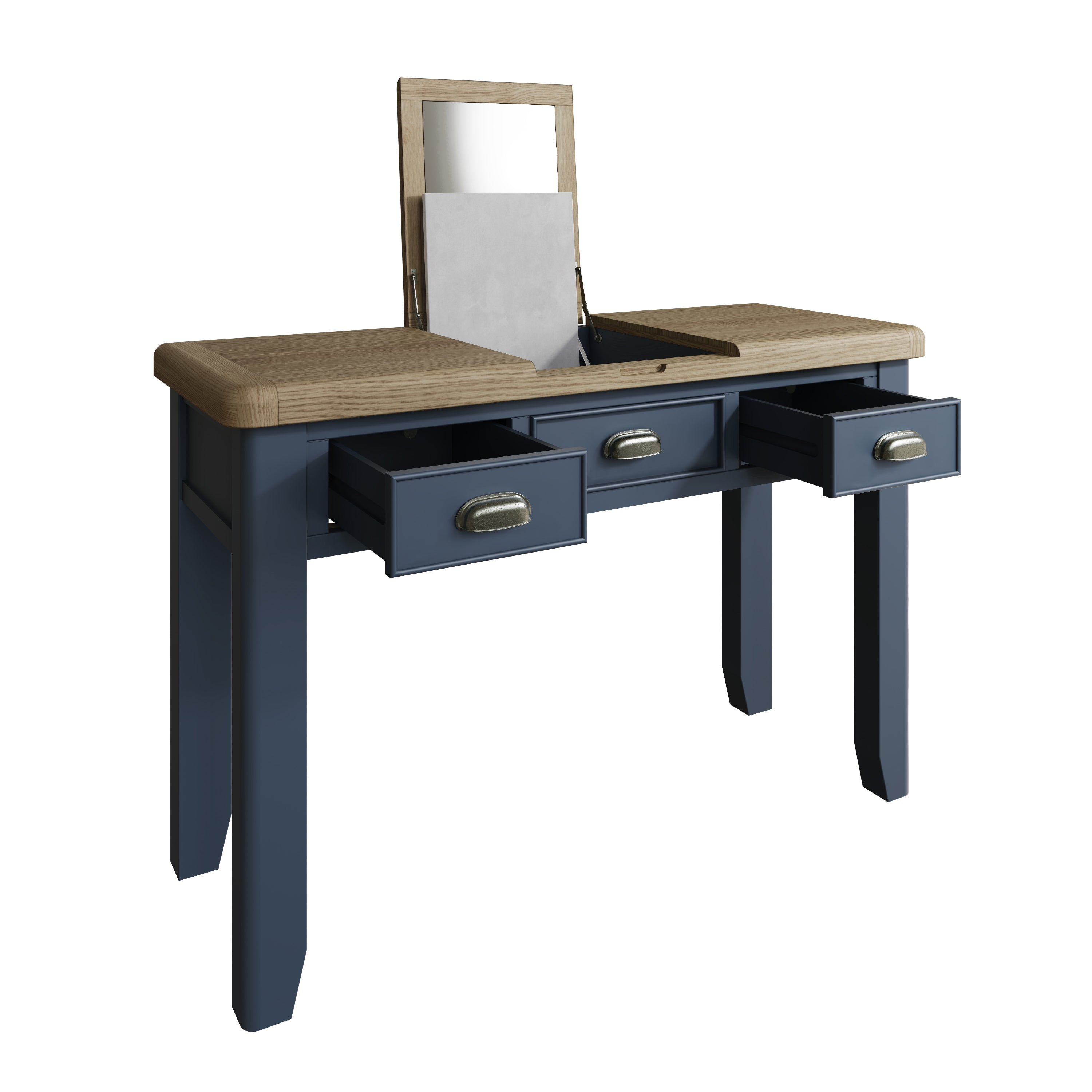 Norfolk Oak & Blue Painted Dressing Table - Showroom Clearance