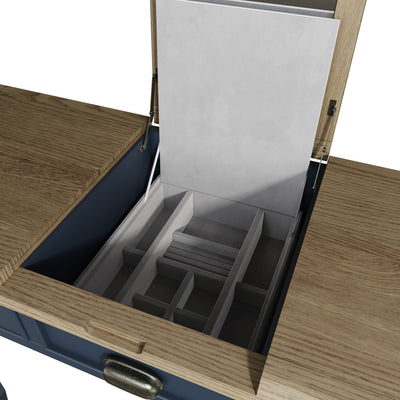 Norfolk Oak & Blue Painted Dressing Table - Showroom Clearance