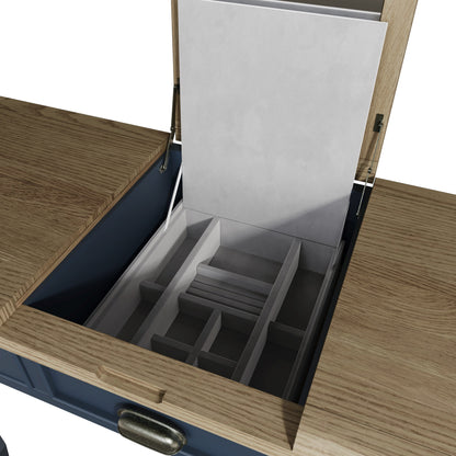 Norfolk Oak & Blue Painted Dressing Table - Showroom Clearance