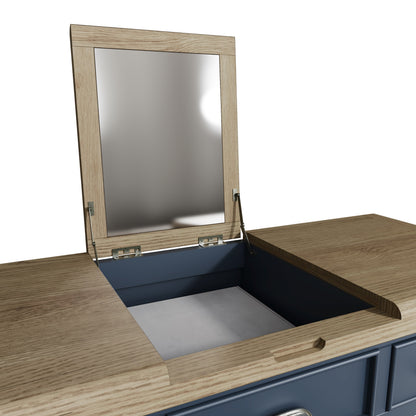 Norfolk Oak & Blue Painted Dressing Table - Showroom Clearance