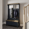 Norfolk Oak & Blue Painted Hall Bench Unit