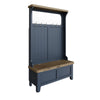 Norfolk Oak & Blue Painted Hall Bench Unit