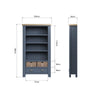 Norfolk Oak & Blue Painted Bookcase - Large