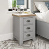 Norfolk Oak & Grey Painted Bedside Cabinet - Large