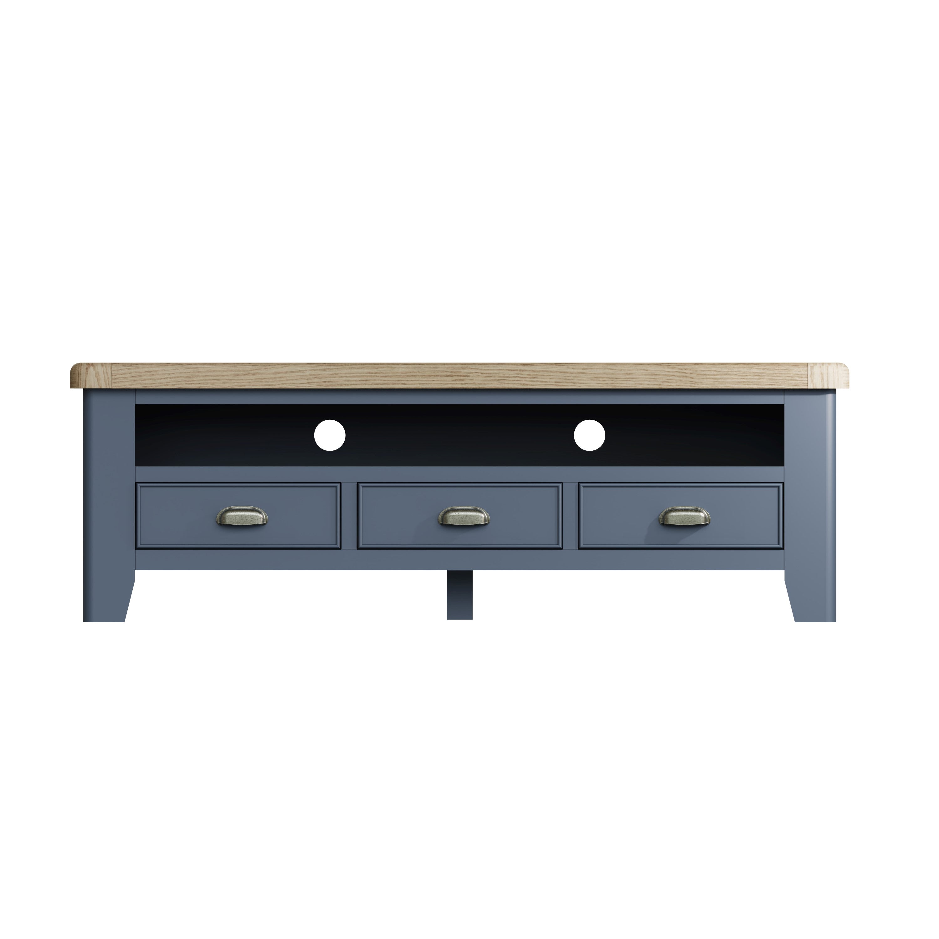 Norfolk Oak & Blue Painted TV Unit - Large