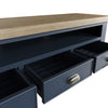 Norfolk Oak & Blue Painted TV Unit - Large