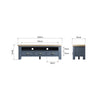 Norfolk Oak & Blue Painted TV Unit - Large