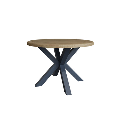 Norfolk Oak & Blue Painted Dining Table - 1.5m Round