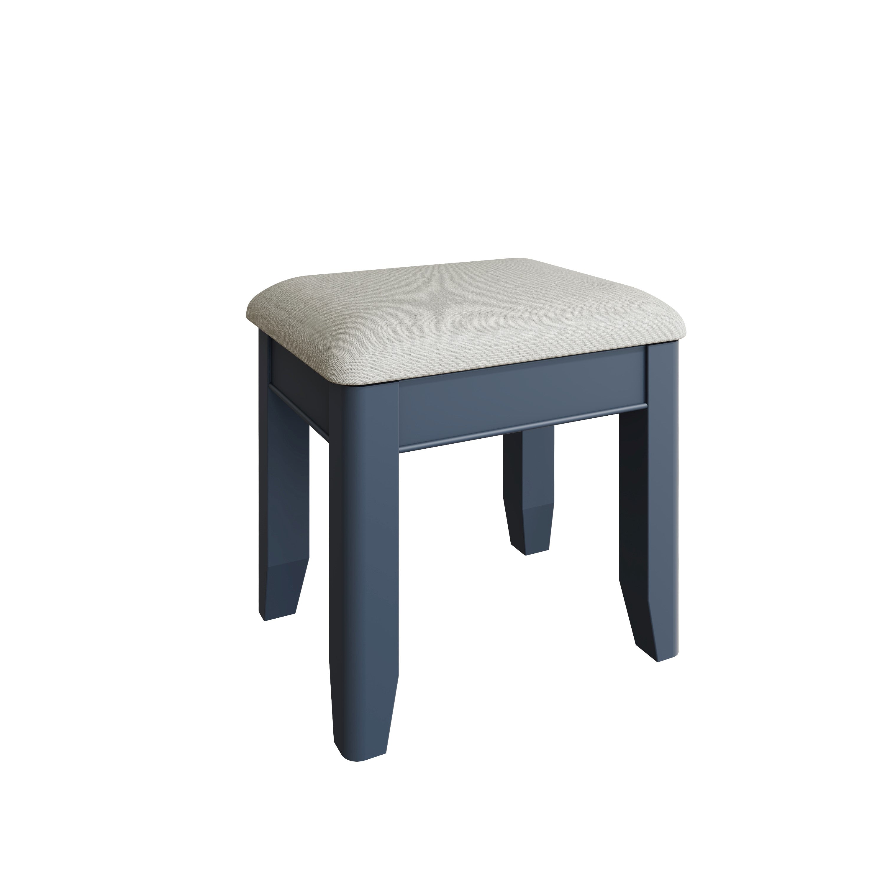 Norfolk Oak & Blue Painted Storage Dressing Table Stool