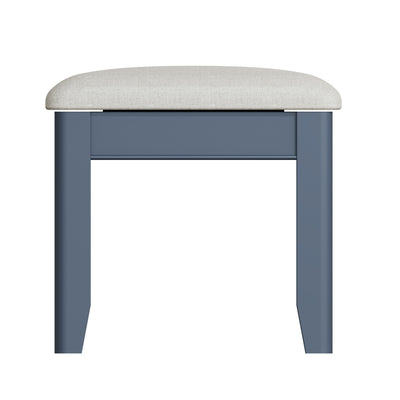 Norfolk Oak & Blue Painted Storage Dressing Table Stool