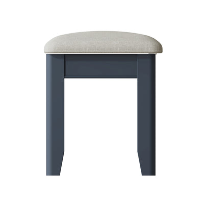 Norfolk Oak & Blue Painted Storage Dressing Table Stool