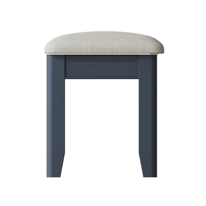 Norfolk Oak & Blue Painted Storage Dressing Table Stool
