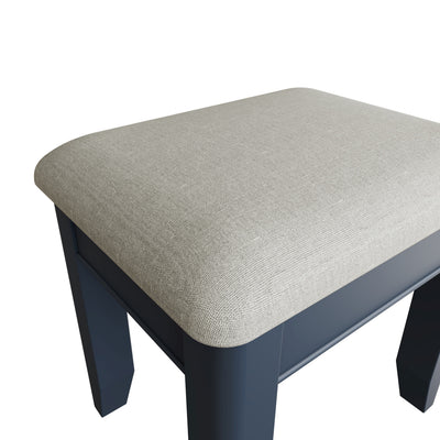 Norfolk Oak & Blue Painted Storage Dressing Table Stool