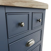 Norfolk Oak & Blue Painted Bedside - Extra Large