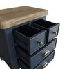 Norfolk Oak & Blue Painted Bedside - Extra Large