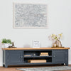 Hampshire Blue Painted & Oak TV Unit - Extra Large