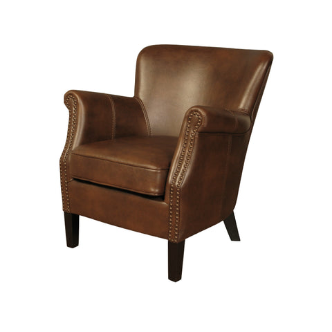 Harlow Accent Arm Chair - Tan Leather Air