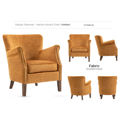 Harlow Accent Arm Chair - Amber