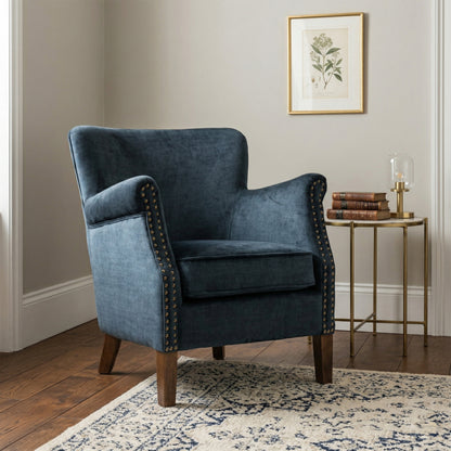 Harlow Accent Arm Chair - Deep Ocean